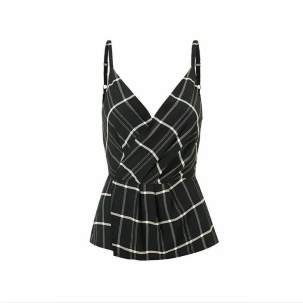 NWT CAbi Check Crossover Cami #3986